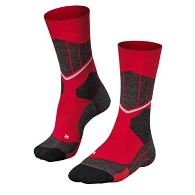 Image of FALKE Women&#039;s SC1 W SO Wool Warm Thick 1 Pair Skiing Socks, Red (Lipstick 8000), 4 5