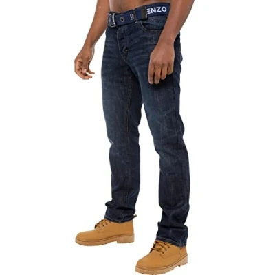 Image of Ze ENZO EZ384 DSW 30W x 30L Dark Stonewash