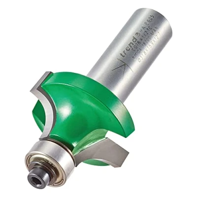 Image of Trend CraftPro Roundover and Ovolo Router Cutter, 1/2 Inch Shank with 9.5mm Radius 15.9mm Cut Diameter, Bearing Guided, TCT, C078X1/2TC