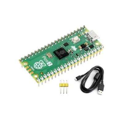 Image of Pre soldered Raspberry Pi Pico 2 Microcontroller Board Based on RP2350 Chip, with Dual core and architecture Design, Running up to 150 MHz (with Header)