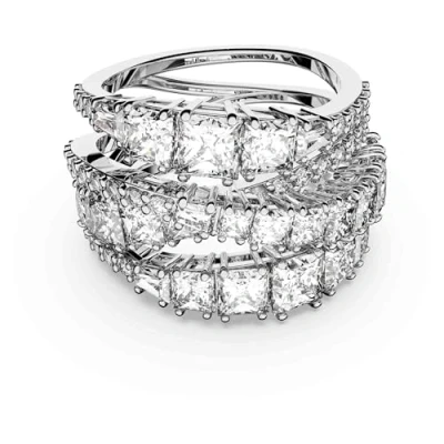 Image of Swarovski Twist WRAP Ring silvercoloured, Women&#039;s, Size: Medium, Silver coloured