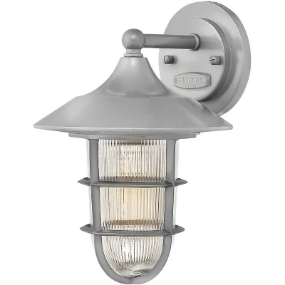 Image of Marina 1 Light Small Outdoor Wall Lantern Silver IP44, E27