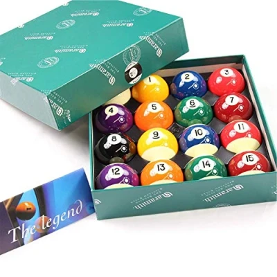 Image of Aramith Premier 2 1/4 inch American Pool Spots and Stripes Balls