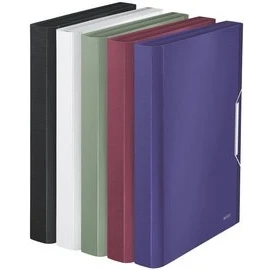 Image of Leitz A4 Expanding File with 6 Compartments, Elastic Band Fastener, Celadon Green, Style Range, 39570053
