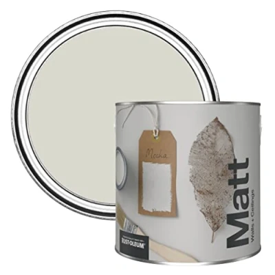 Image of Rust Oleum Colours Matt Emulsion Wall and Ceiling Paint Mocha 2.5L