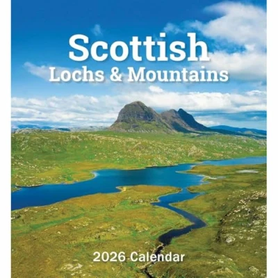 Image of Scottish Lochs &amp; Mountains Mini Easel Desk Calendar 2026