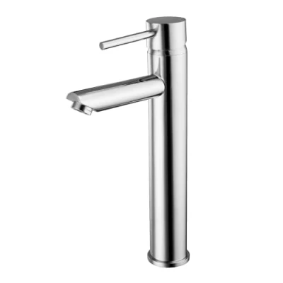 Image of Nuie FJ319 ǀ Modern Kitchen Single Lever Handle Sink Mixer with Straight Spout, 52 x 300 156mm, Chrome