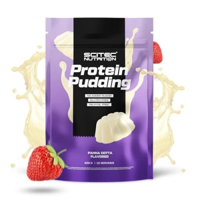 Image of Scitec Nutrition Protein Pudding Delicious, High Dessert Gluten Free Palm Oil Perfect Snack or Post Meal Indulgence, 400 g, Panna Cotta