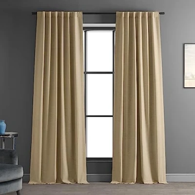 Image of HPD Half Price Drapes Bellino Room Darkening Curtains 120 Inches Long for Bedroom &amp; Living (1 Panel), 50W x 120L, Ginger
