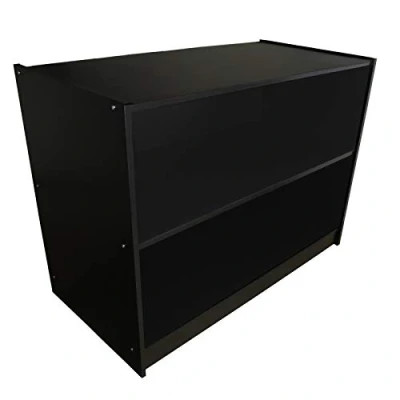 Image of Vape Shop Counter Till Block Vaping Product Showcase Display Retail Storage Cabinet Shelves Black A1200
