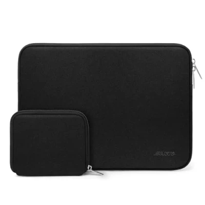 Image of MOSISO Laptop Sleeve Compatible with MacBook Air 15 inch M3 M2 2023 2024/Pro 15, 14 Case, Bag Cover, Neoprene Cover Small Black