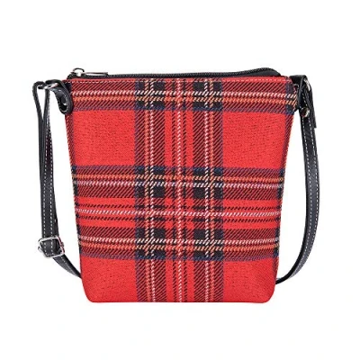Image of Signare Tapestry Small Crossbody Bag Sling for Women with Royal Stewart Tartan Plaid Design (SLING RSTT), Stewart, M