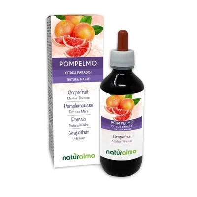 Image of Grapefruit (Citrus paradisi) Seeds Alcohol Free Mother Tincture Naturalma Enriched with Vitamin C Liquid Extract Drops 200 ml Food Supplement Vegan