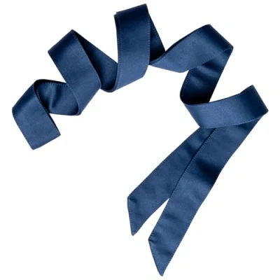 Image of Maya Deluxe Women&#039;s Belt Ladies Satin Sash Waist Tie Ribbon Bow Accessory for Bridesmaids Bridal Wedding Prom Evening Occasion, French Navy, S M