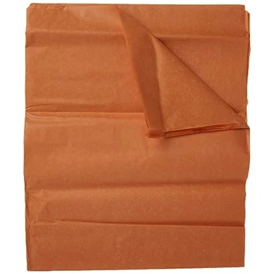Image of Vibrant Orange Tissue Sheets (50cm x 66cm) 10 Count Premium Quality, Large Gift Wrapping Paper for Crafts, Decorations, and Special Occasions