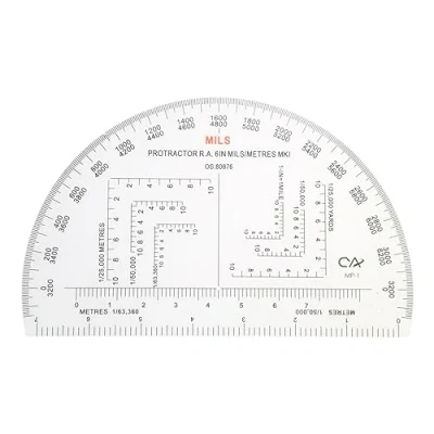 Image of MONOJLY Protractor Military Coordinate Scale for Topographical Map Reading and Land Navigation Ruler