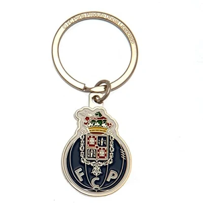 Image of FC Porto Crest Keyring (One Size) (Silver/Blue)