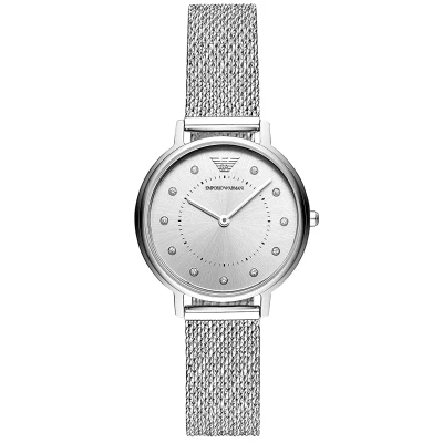Image of Emporio Armani Watch for Women, Two Hand Movement, 32 mm Silver Stainless Steel Case with a Strap, AR11128