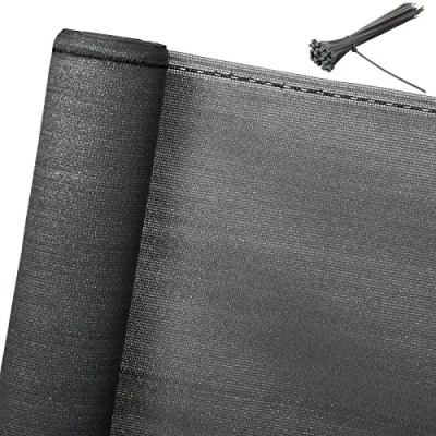 Image of WOLTU Balcony Privacy Screen 1.2x10m, Windbreak Netting Outdoor Fence Covering Weatherproof UV Protection with Cable Ties, Anthracite