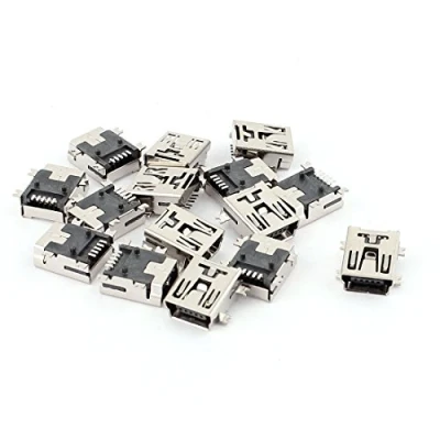 Image of sourcing map 15PCS 5 Pin Type B SMT Surface Mounted Devices Mini USB Female Socket Jack Connector