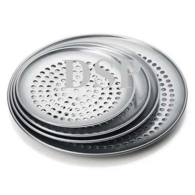 Image of Pizza Pan 12&quot; inch Perforated Thin Crust Aluminum Pan, Crispy Tray, Commercial &amp; Home Kitchen Used