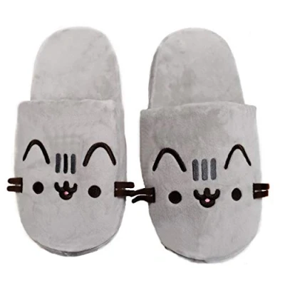 Image of Pusheen Women&#039;s Slippers Slide on M L, Grey 001, 8.5 UK