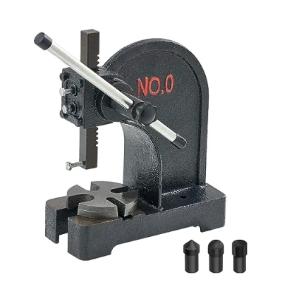 Image of VEVOR Arbor Press, 0.5 Ton Manual 4.6&quot; Maximum Height, Cast Iron Heavy Duty Desktop Precision Hand Press for Stamping, Bending, Stretching, Forming