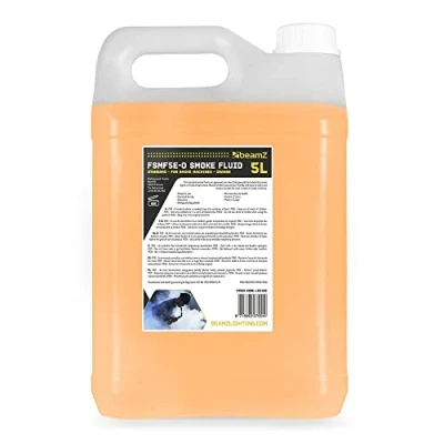 Image of beamz Smoke Machine Fluid 5 Litre Bottle Low Density Slow Dispersal Eco Friendly Water Based Liquid Refill for Stage Effects Atmospherics