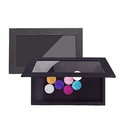 Image of Empty Magnetic Eyeshadow Makeup Palette Black Large Blush Powder Organizer Tray Holder Cosmetics Storage Box for DIY
