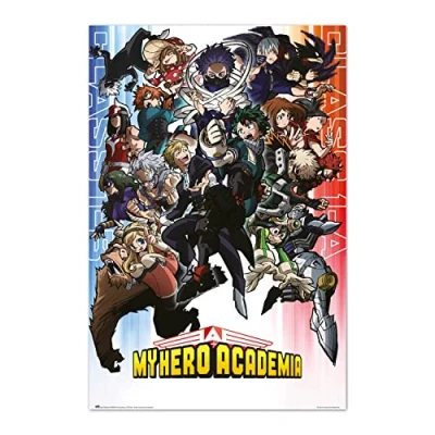 Image of Grupo Erik My Hero Academia Poster 36 x 24 inches / 91.5 61 cm Shipped Rolled Up Cool Posters Art &amp; Prints Wall