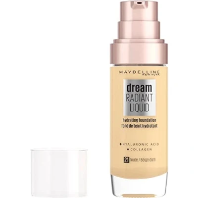 Image of Maybelline New York Dream Radiant Liquid Foundation, Nude colour 021
