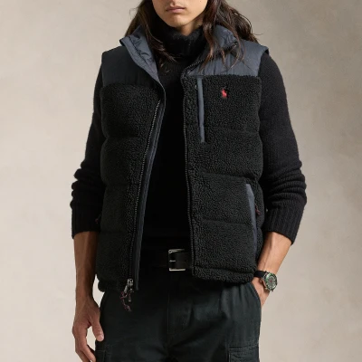Image of Polo Ralph Lauren DOWN VEST Waistcoat, Men&#039;s, Size: Small, Black