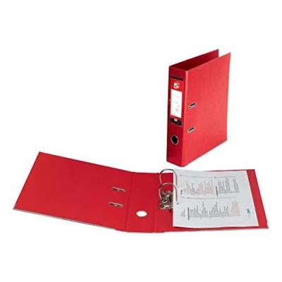 Image of 5 Star Office Lever Arch File Polypropylene Capacity 70mm A4 Red [Pack 10]