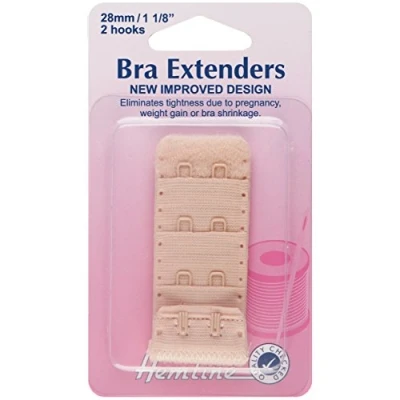 Image of Hemline Women&#039;s Bra Back Extender, Nude, 28mm