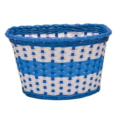 Image of Oxford Children&#039;s Woven Bike Basket Blue