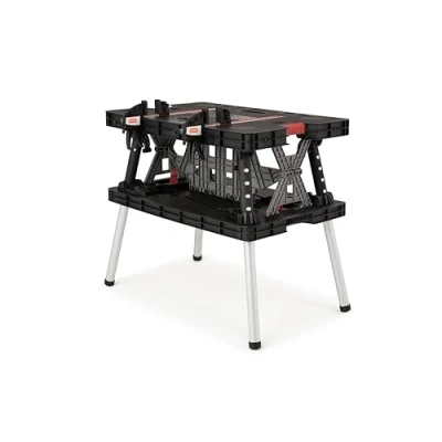 Image of Keter Folding Work Table, Black, 85x55x75.5 cm