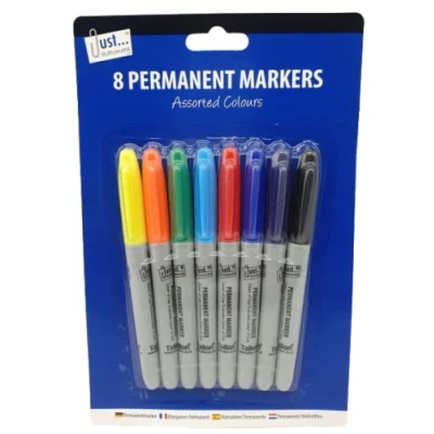 Image of Celino® 8 Pack Marker Pens Permanent Assorted Colour Fine Point Tip School Office