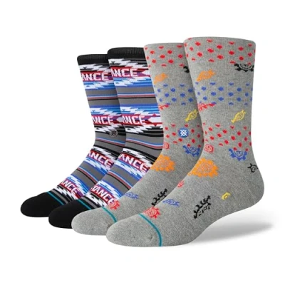 Image of Stance Crew Socks Wade Collection Dotted 2 Pack, Large (35&#039;&#039; 38&#039;&#039;)
