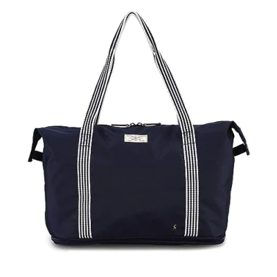 Image of Joules Coast Collection, Unisex, Softside Foldable Packaway Duffle for Travel Or Overnight, Portable, Carry On, One Size, French Navy