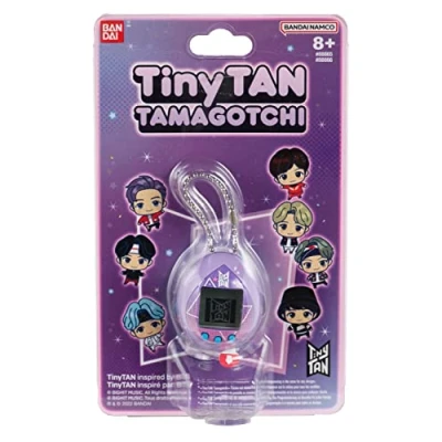 Image of TAMAGOTCHI Nano TinyTAN Purple, BTS Purple Virtual Pet Hand Held Games Machine, Electronic Cyber With All 7 Stars, Mini Retro Original Fun Pets Toy, 4 cm