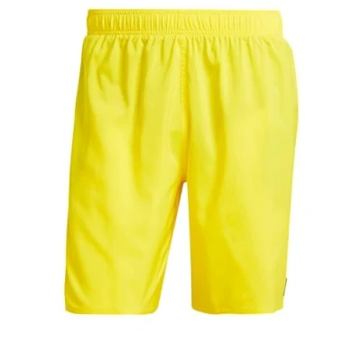 Image of adidas Men&#039;s Solid CLX Classic Length Swim Shorts, Yellow/Black, S