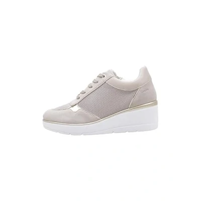 Image of Geox Womens D Ilde Sneakers, Lt Taupe Beige, 7 UK