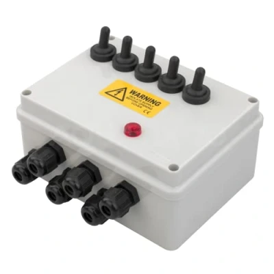 Image of Pisces 5 Way Garden Switch Box with Neon Indicator Light