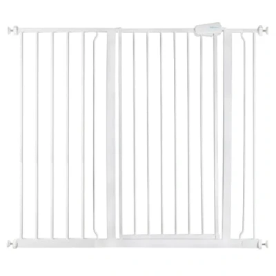 Image of Safetots Extra Tall Metal Safety Gate Pressure Fit, 113.8cm 121.4cm, White, 104cm in Height, Stair Gate, Baby Easy Installation