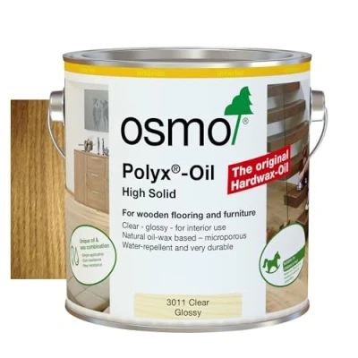 Image of Osmo Polyx® Oil Hard Wax 3011, Clear Gloss, 2.5L Durable Wood for Floors &amp; Furniture, Water Resistant, Treatment Finish
