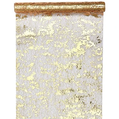Image of Santex Table runner Fantasy Glossy Polyester. gold