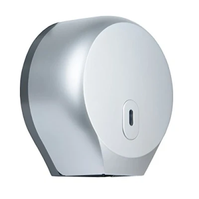 Image of Mini Jumbo Toilet Roll Dispenser Tissue Paper Dispensers Metallic Silver