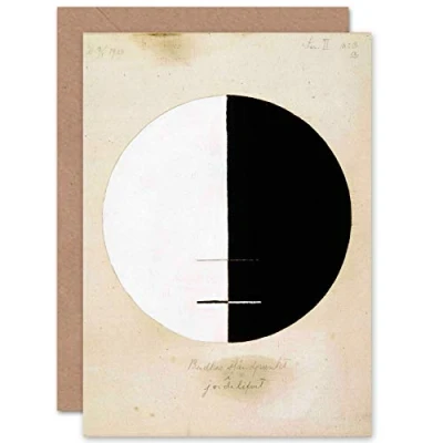Image of Artery8 Af Klint Buddhas Standpoint Earthly Life No 3A Fine Art Greeting Card Plus Envelope Blank Inside