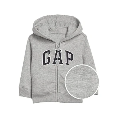 Image of GAP LOGO Zipup sweatshirt for kids, Size: 4y, Light heather grey
