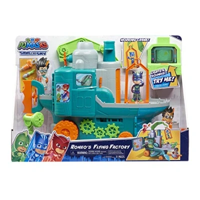 Image of JP PJ Masks PJMB6000 Romeo&#039;s Flying Factory Playset